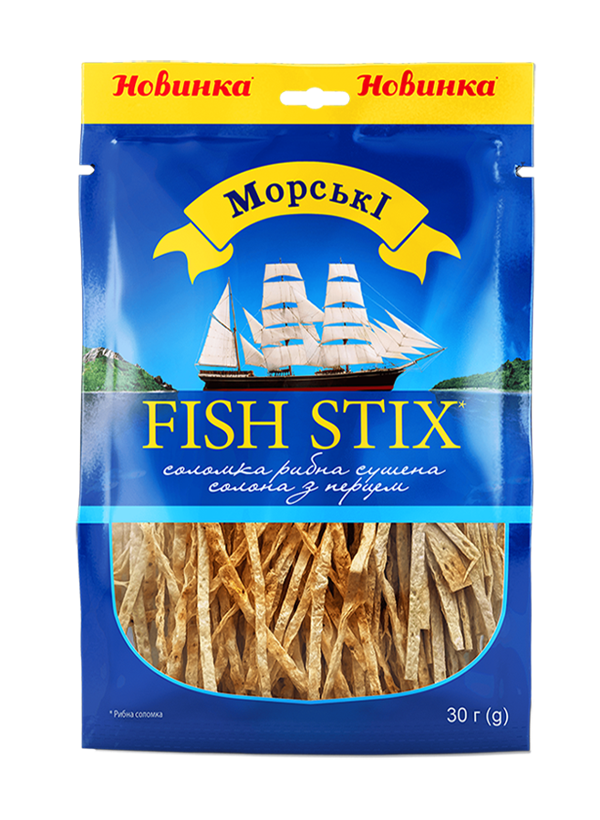 Dried salted fish sticks with pepper