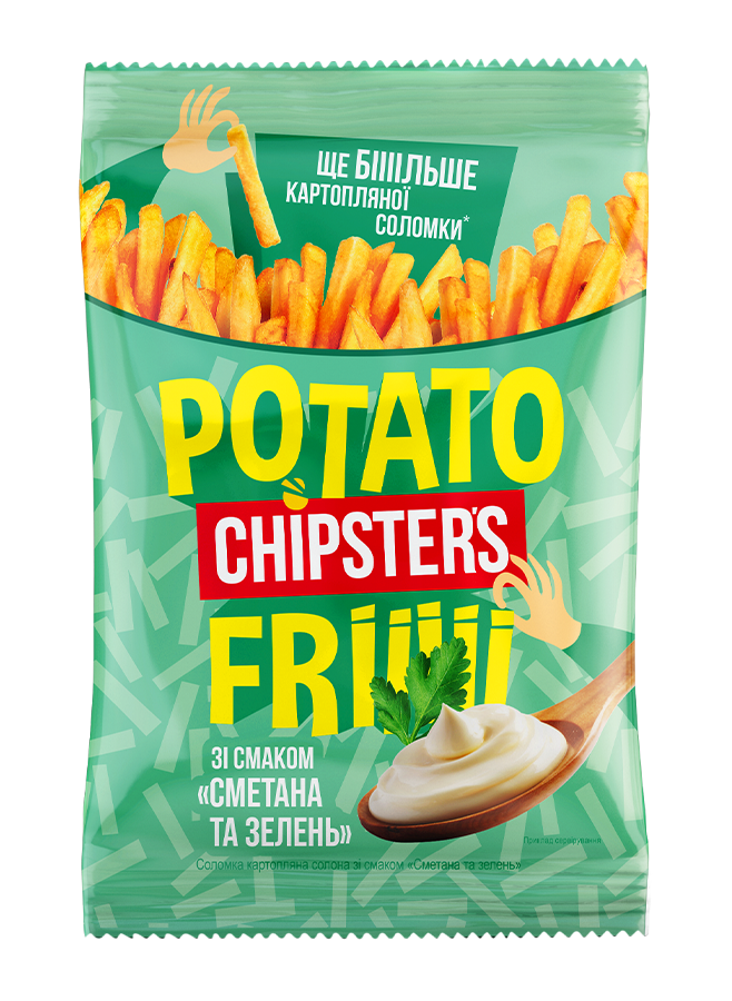 Картопляна соломка зі смаком Сметана та зелень
