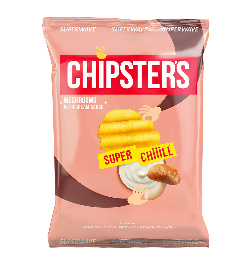Superwave with the taste of Mushrooms with cream sauce